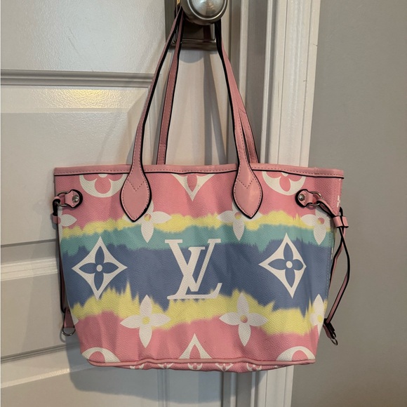 Pink and Blue Monogram Fashion Bag - Picture 1 of 11